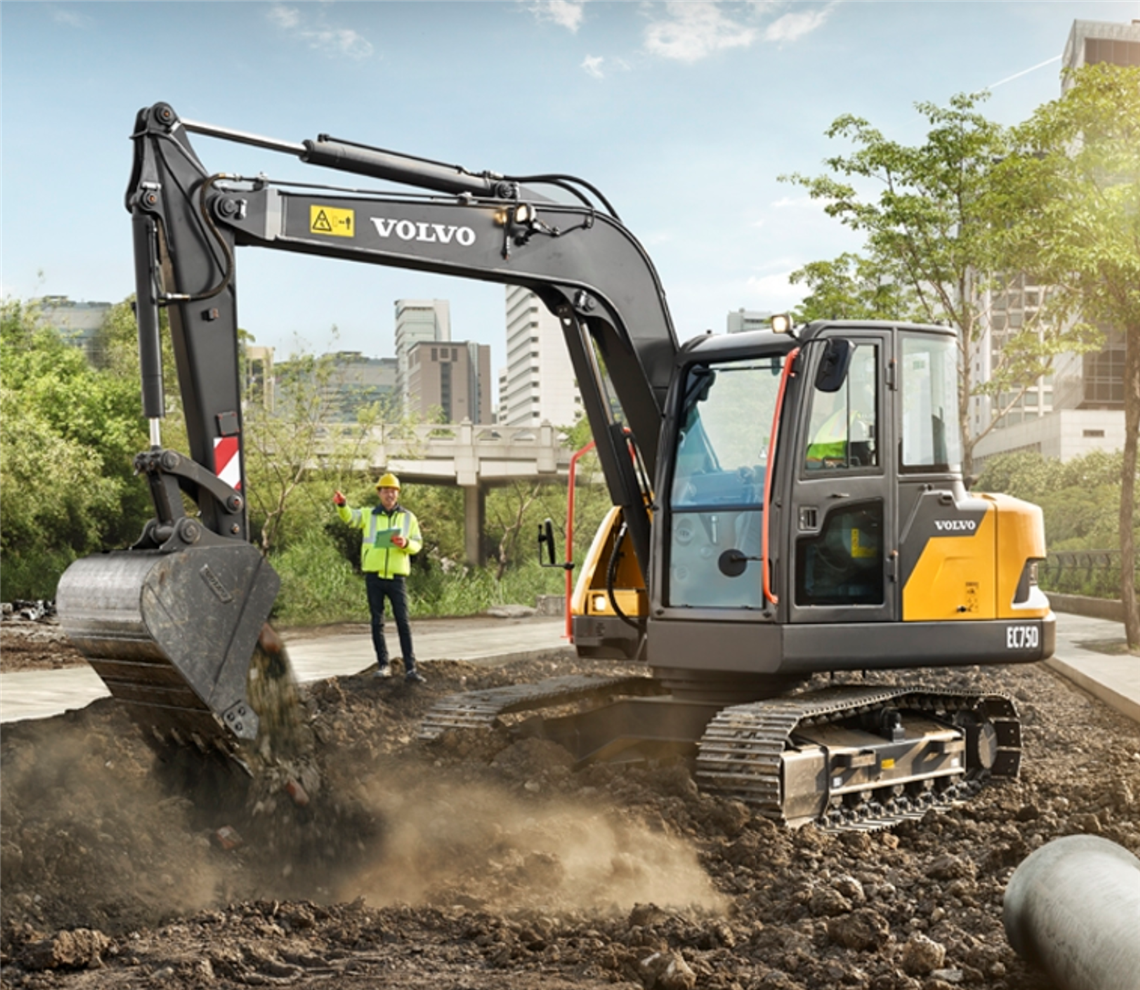 Volvo EC75D compact excavator