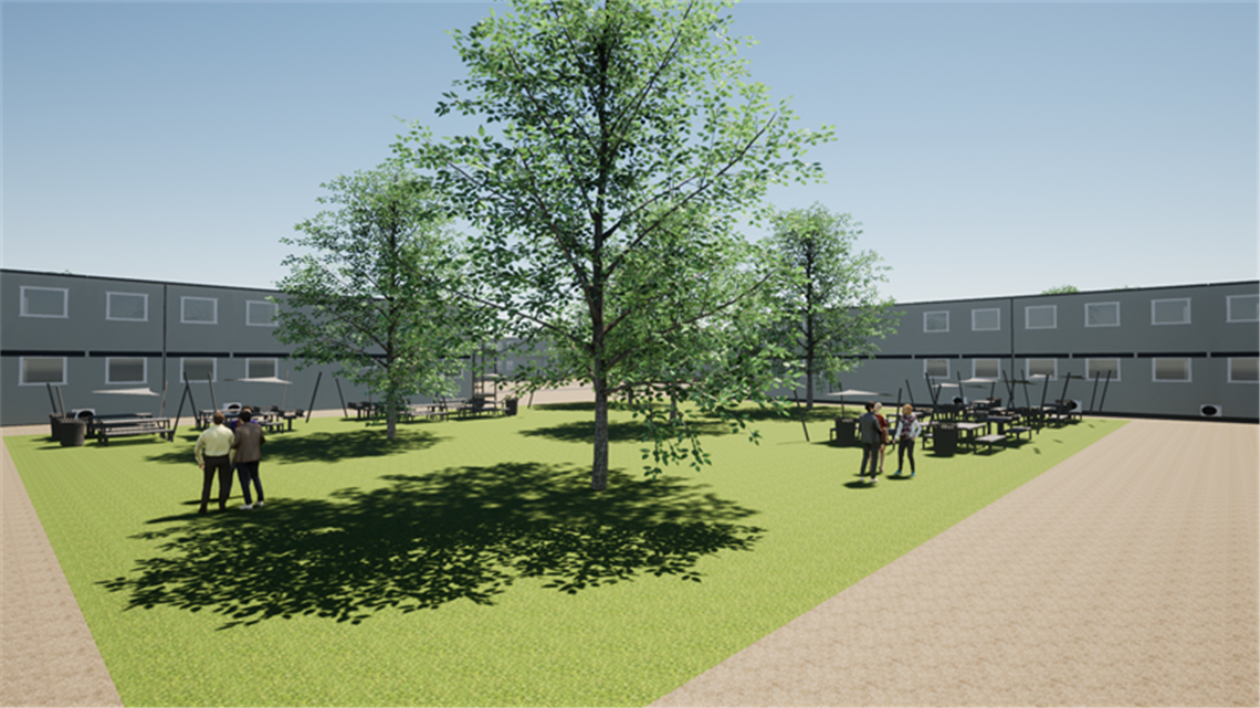 Adapteo's housing design image for the FLC Village in Denmark