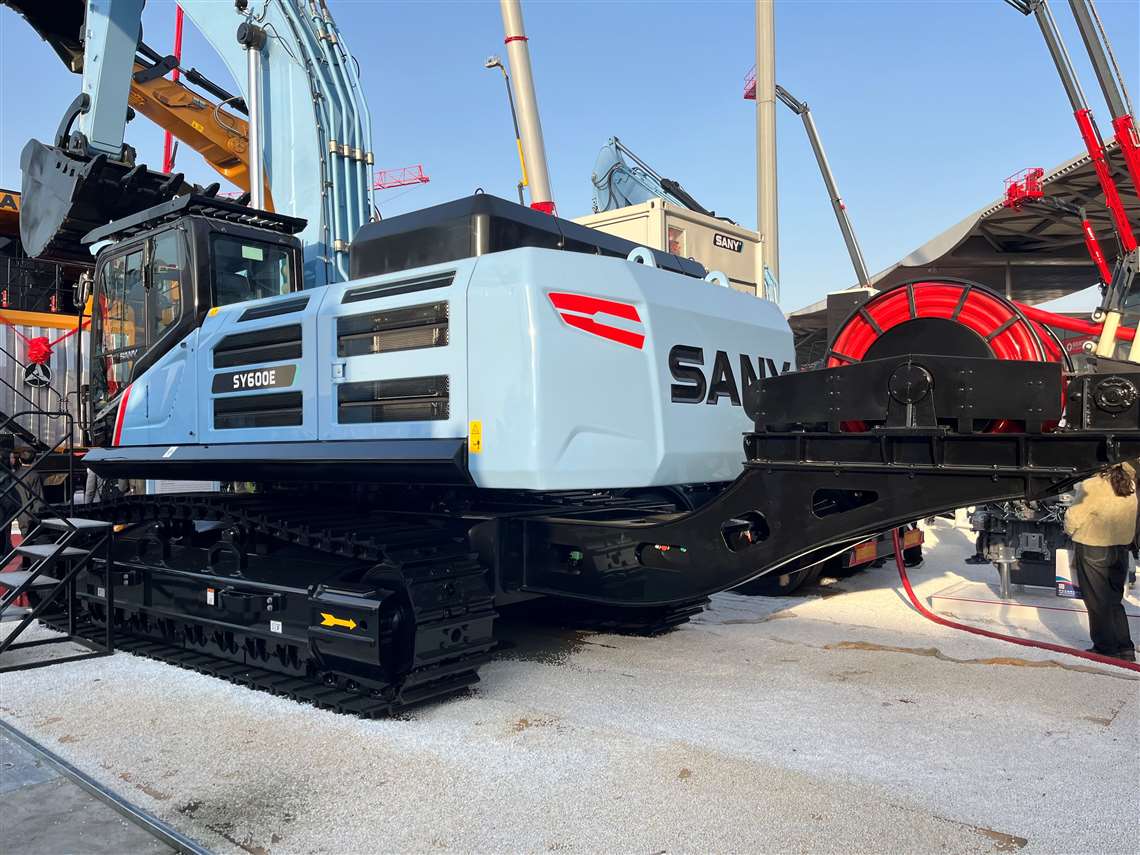 Photo of a large Sany excavator at the recent Bauma China exhibition. (Photo: Construction Briefing)