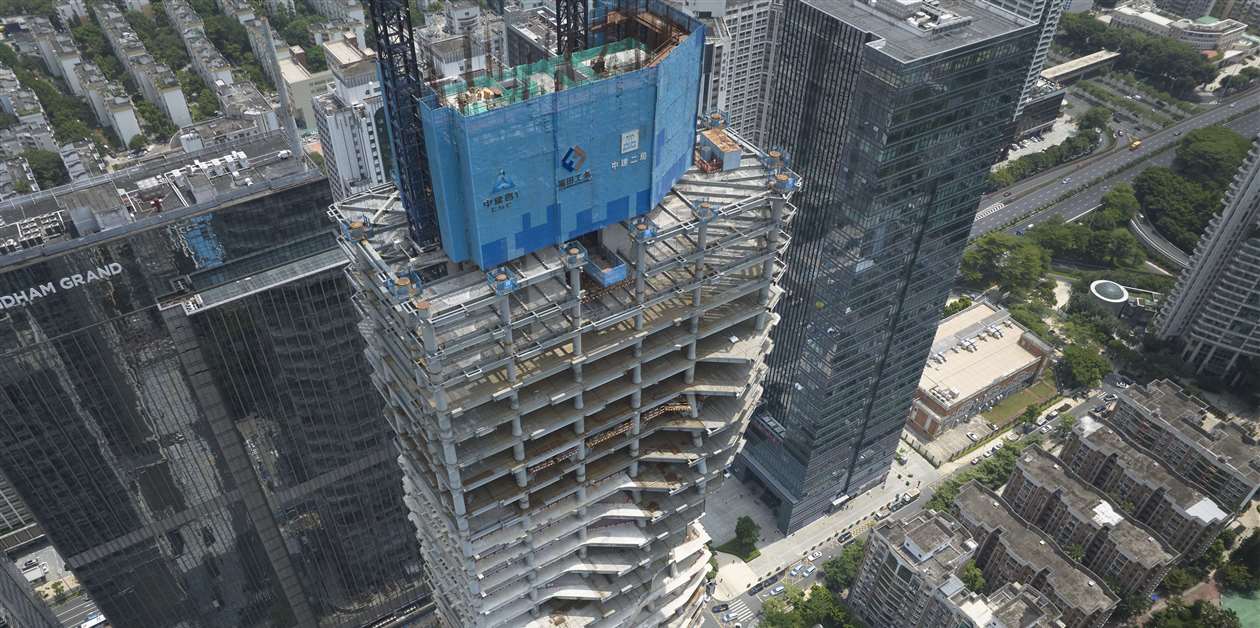Images | Work starts on complex structural façade on Chinese skyscraper -  Construction Briefing