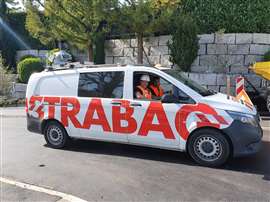 A Strabag-branded van