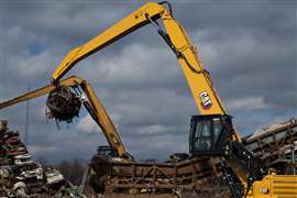 Manipulador de materiais Cat MH3050 para elevação de sucata