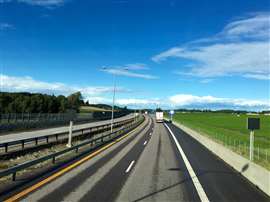 A section of the E18 motorway in southern Norway