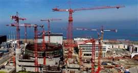 Construction of the EPR nuclear power plant at Flamanville, France