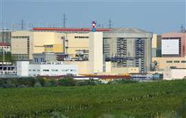 View of the second reactor at the Cernavoda nuclear plant in Romani