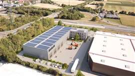 An impression of the planned Develon customer and training centre in Mannheim