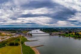 Bridge over Rhine river in Germany