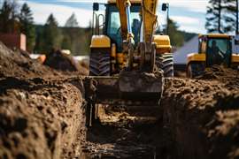 P{hoto of a tyrench being excavatoed (AdobeStock)
