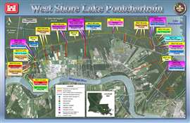 Map of the West Shore Lake Pontchartrain scheme