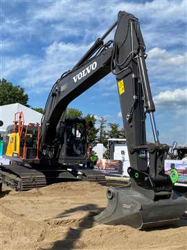 Volvo's EC230 electric excavator.