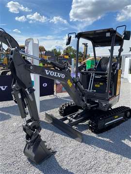 Volvo's ECR18 electric mini excavator.