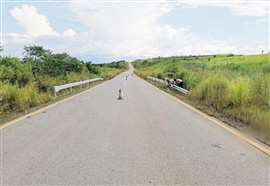 A view of the Quitexe-Ambuila highway in Angola's Uige province, which is built by China Railway No.4 Engineering Group Co