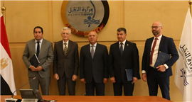 Egypt's minister of transport, H.E. Kamal El Wazir and the French Ambassador to Egypt, H.E. Marc Baréty, attended the signing of the deal with Egis and Setec 