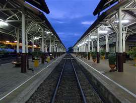 A train station at Kohn Kaen, Thailand