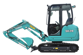 Kobelco's brand new SK26SR-7 mini excavator.