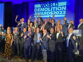 This year's World Demolition Awards winners with the trophies