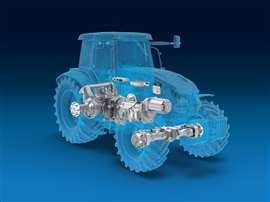 Das Achsantriebssystem eTMG11 wurde auf der Agritechnica 2023 vorgestellt