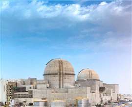 Barakah nuclear power plant under construction  in the United Arab Emirates