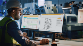 Tecnico che utilizza l'approvvigionamento SmartEquip