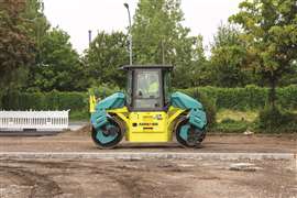 Ammann compaction machine at work