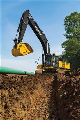 Una excavadora John Deere 470G LC