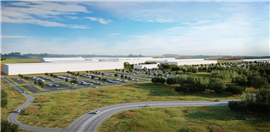 Digital render of how the EV plant in Stanton Springs, Georgia, would look 