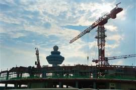 An airport construction site in Singapore.