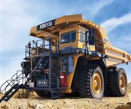 Caminhao diesel eletrico XDE130. (Foto: XCMG)