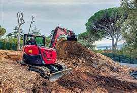 Yanmars Midibagger SV100-7. (Foto: Yanmar)