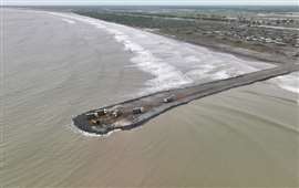 Progress on the Machilipatnam port construction