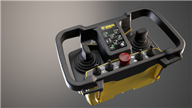 Dispositivo di controllo remoto per il rullo Bomag BMP 8500. (Foto: Bomag)