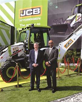 JCB mostró su tecnología de combustión de hidrógeno en Excon