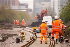 Rail construction work