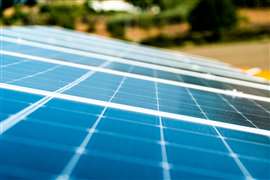 A close-up of a solar panel.