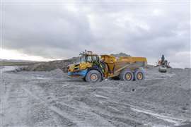 Autonomous dump truck 