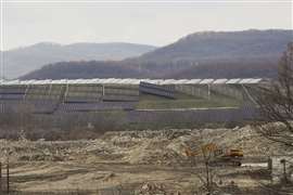 A view of the construction site of the future SMR plant in Doicesti, Romania, March 18, 2024.