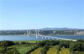 A digital render of what the Île d’Orléans Bridge will look like
