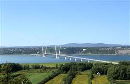 A digital render of what the Île d’Orléans Bridge will look like