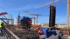Construction of Egypt's El Dabaa 1 nuclear power reactor in March 2023