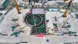 In April this year, concrete pouring for the nuclear island of unit 2 at SPIC's Lianjiang nuclear power plant began, using 6,615 cu m of concrete over 57 hours