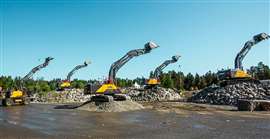 Escavatori in mostra all'evento Volvo Days
