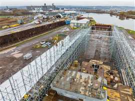 APi National Scaffold lieferte hochmodernes Gerüst für ein Großprojekt bei Fraser Shipyards in Superior, Wisconsin