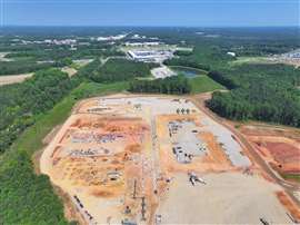 Chantier de construction de Novo Nordisk aux États-Unis (Image : BE&K)