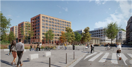 Una representación de cómo se verá el Campus de Saint-Ouen Crédit cerca de París