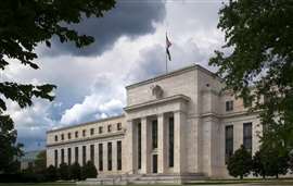 The exterior of the federal reserve building