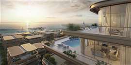 Ein digitales Rendering des Bilaj Al Jayazer Beach-Projekts
