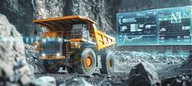 A render made by artificial intelligence representing autonomous function and data collection on a work site