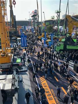Scatto che mostra la mostra Bauma China a Shanghai, 2024. (Foto: KHL)