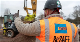Un ouvrier de Costain sur le chantier (Image : Costain)