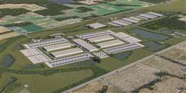 A digital render of how Meta's new data centre campus in Richland Parish, Louisiana, USA, will look